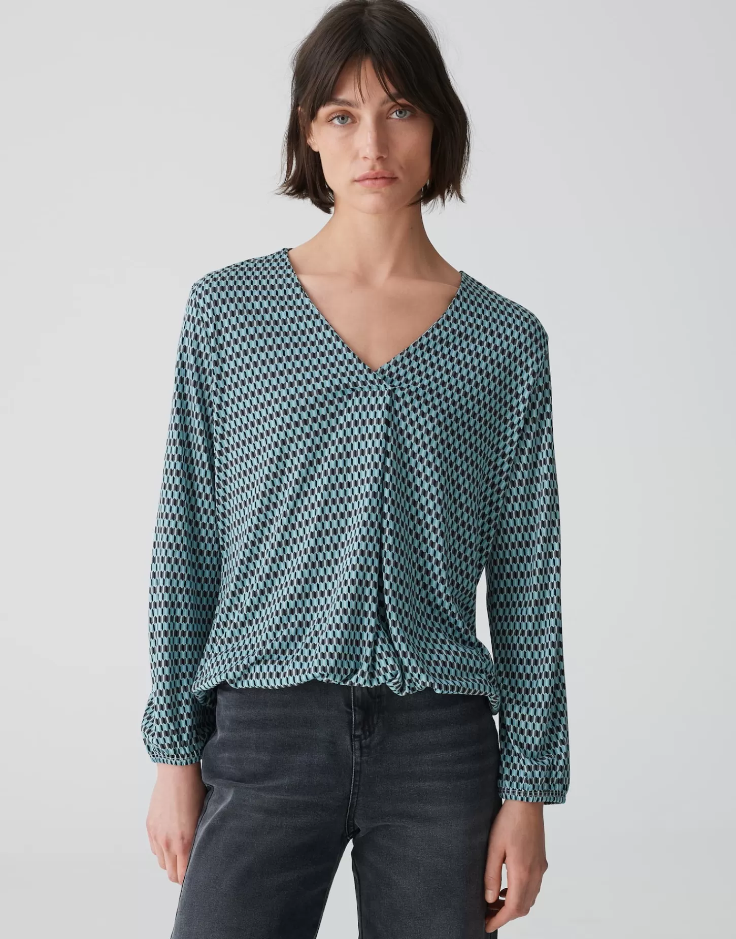 DAMES OPUS Shirt Met V-hals Sannah Tradition Blauw Online Bestellen
