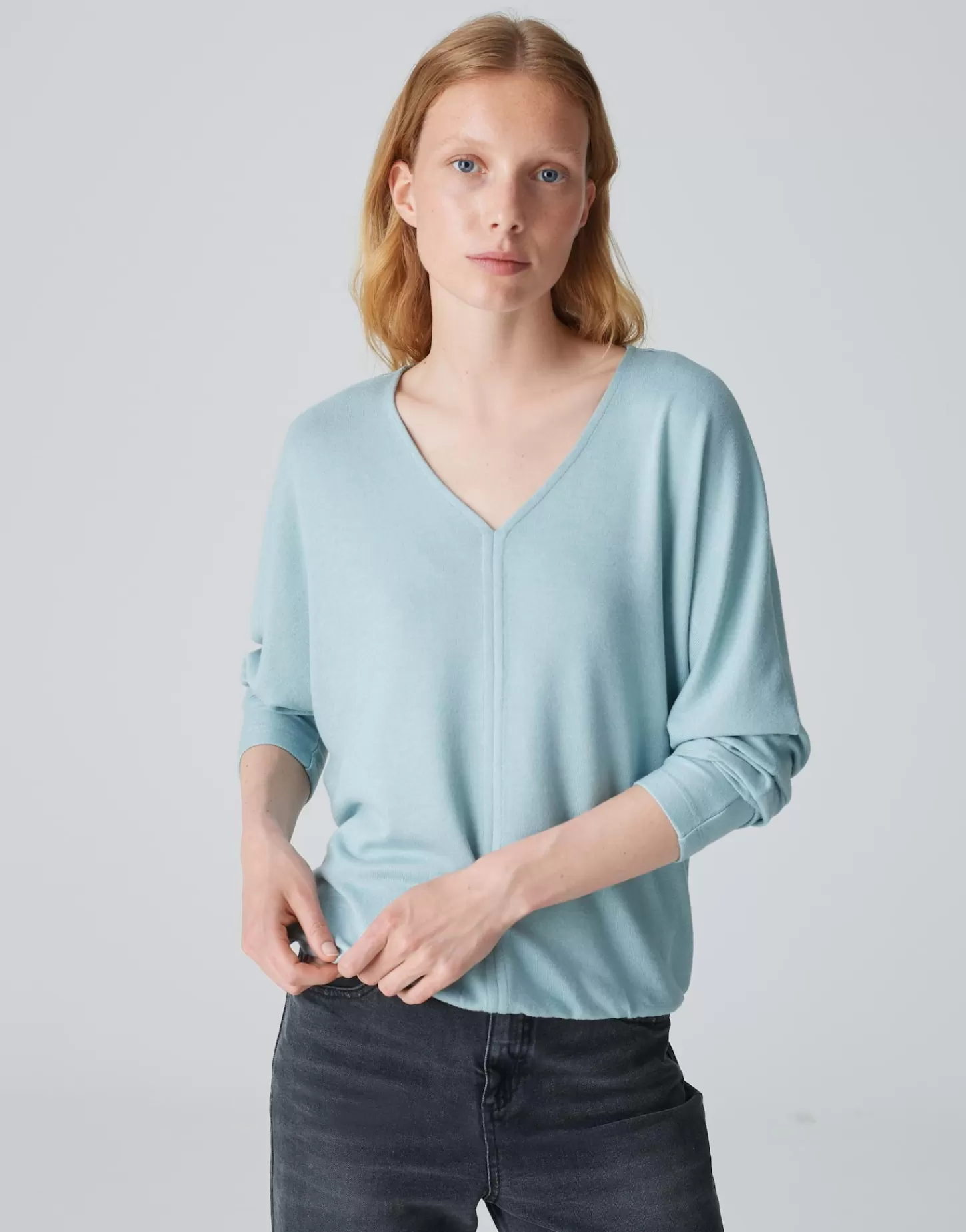 DAMES OPUS Shirt Met V-hals Silomon Blauw Online Bestellen