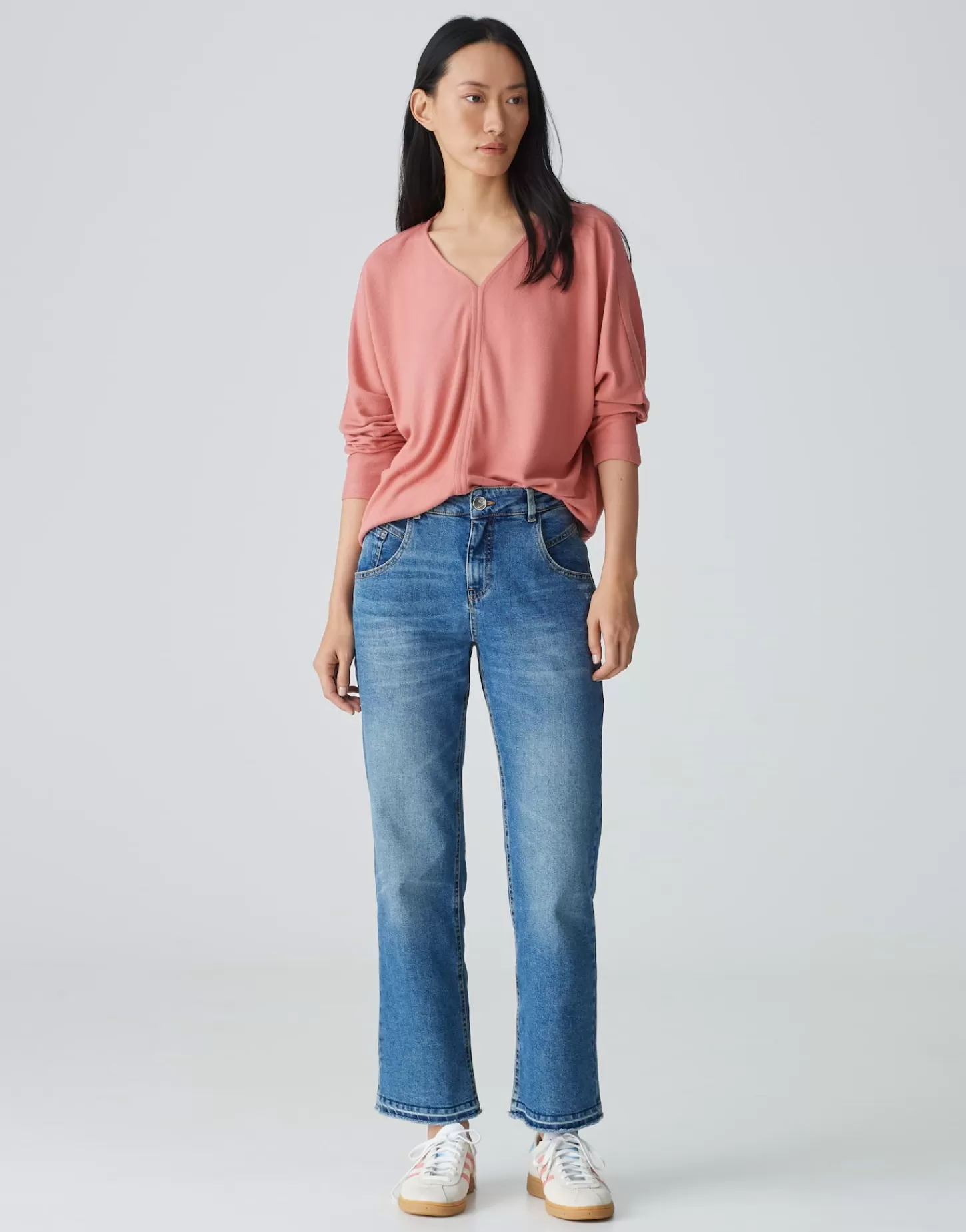 DAMES OPUS Shirt Met V-hals Silomon Roze Online Bestellen