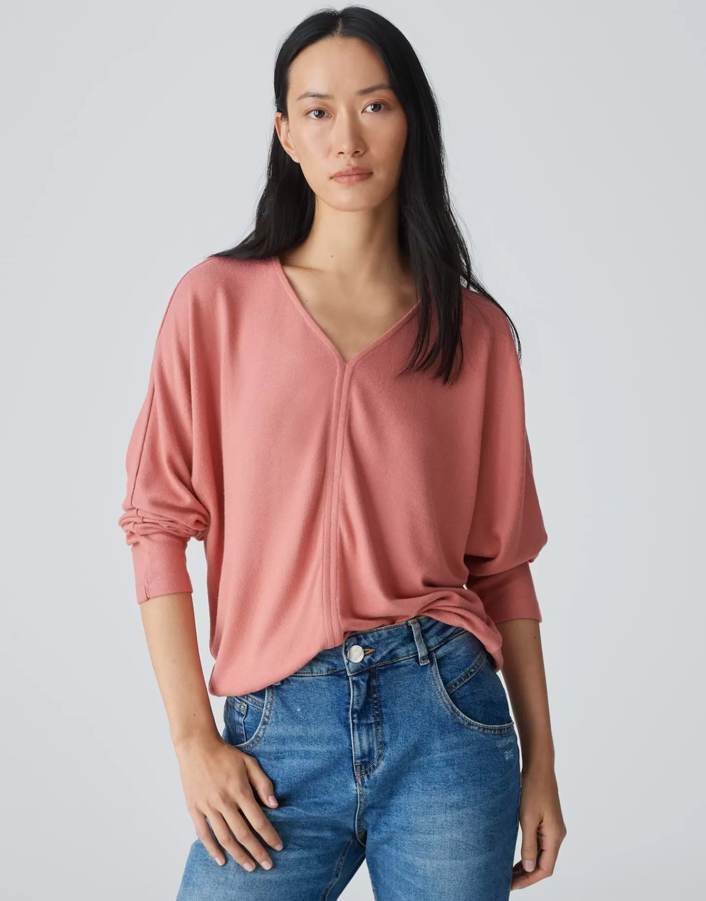 DAMES OPUS Shirt Met V-hals Silomon Roze Online Bestellen