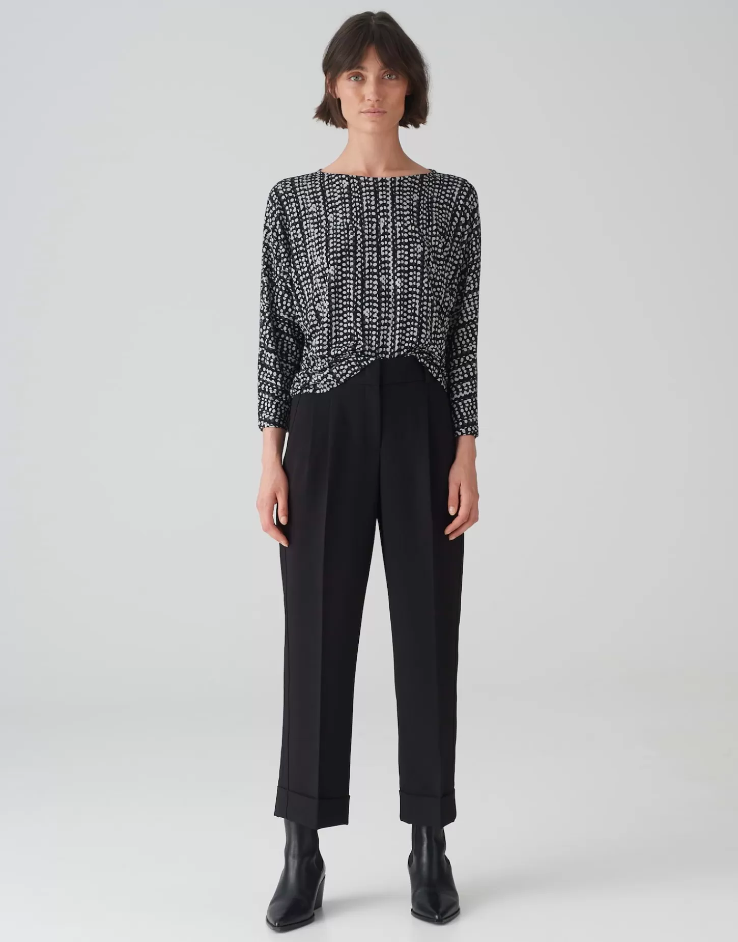 DAMES OPUS Shirt Sebry Shine Zwart Online Bestellen