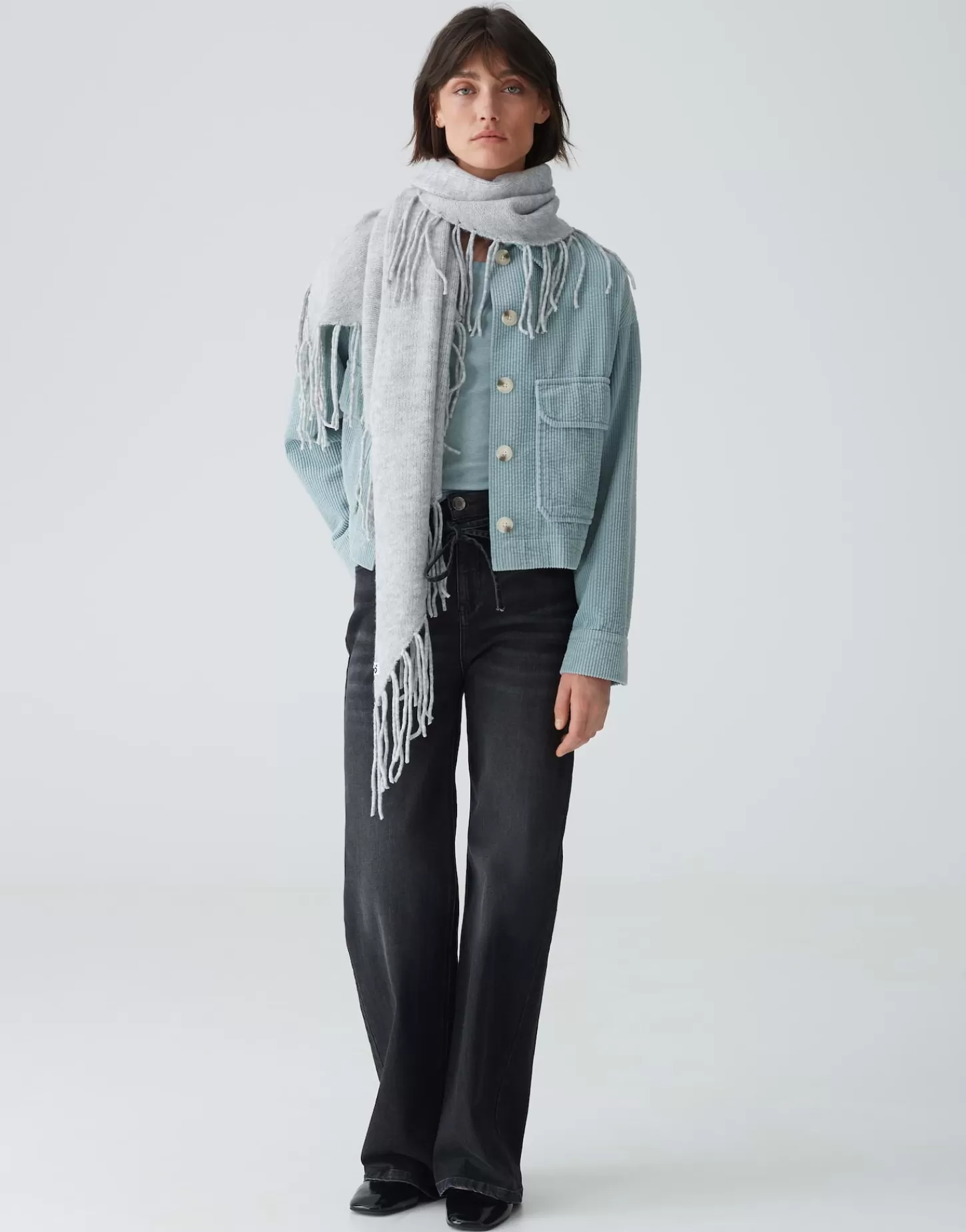 DAMES OPUS Sjaal Awaro Scarf Grijs Online Bestellen