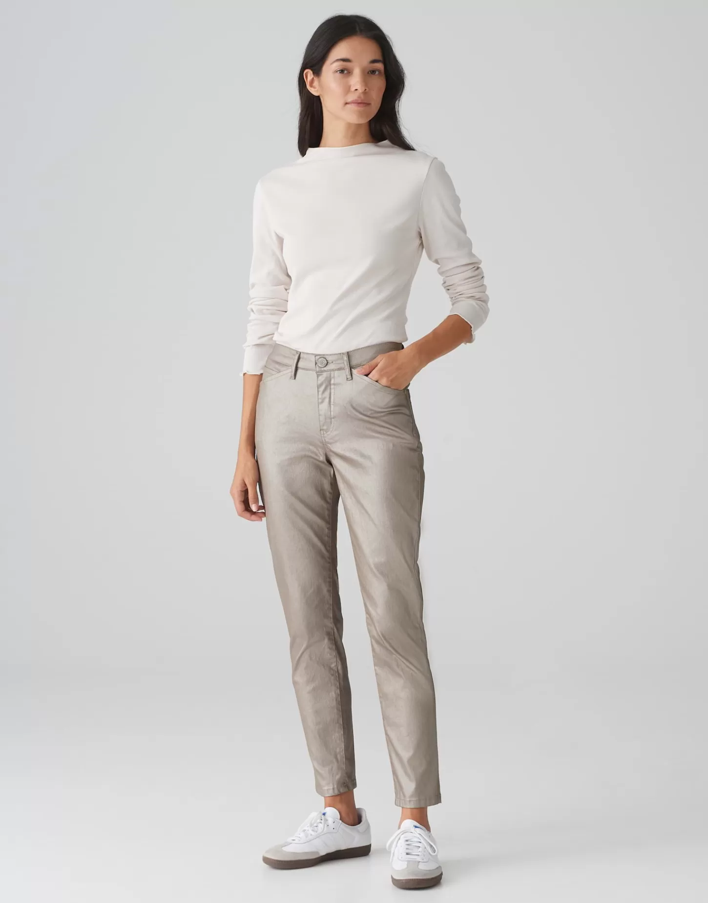 DAMES OPUS Skinny Jeans Emily Classy Bruin Online Bestellen