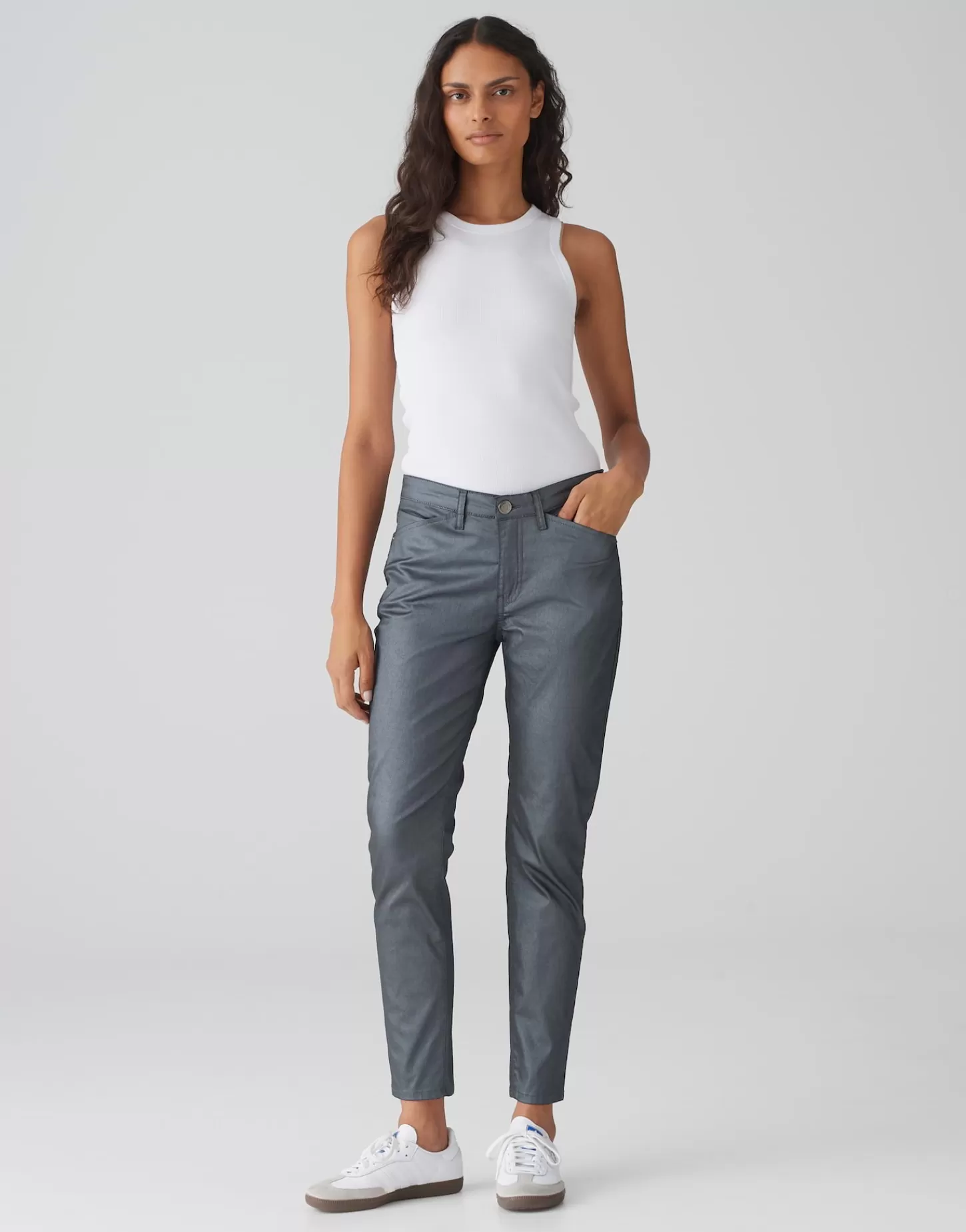 DAMES OPUS Skinny Jeans Emily Classy Grijs Online Bestellen