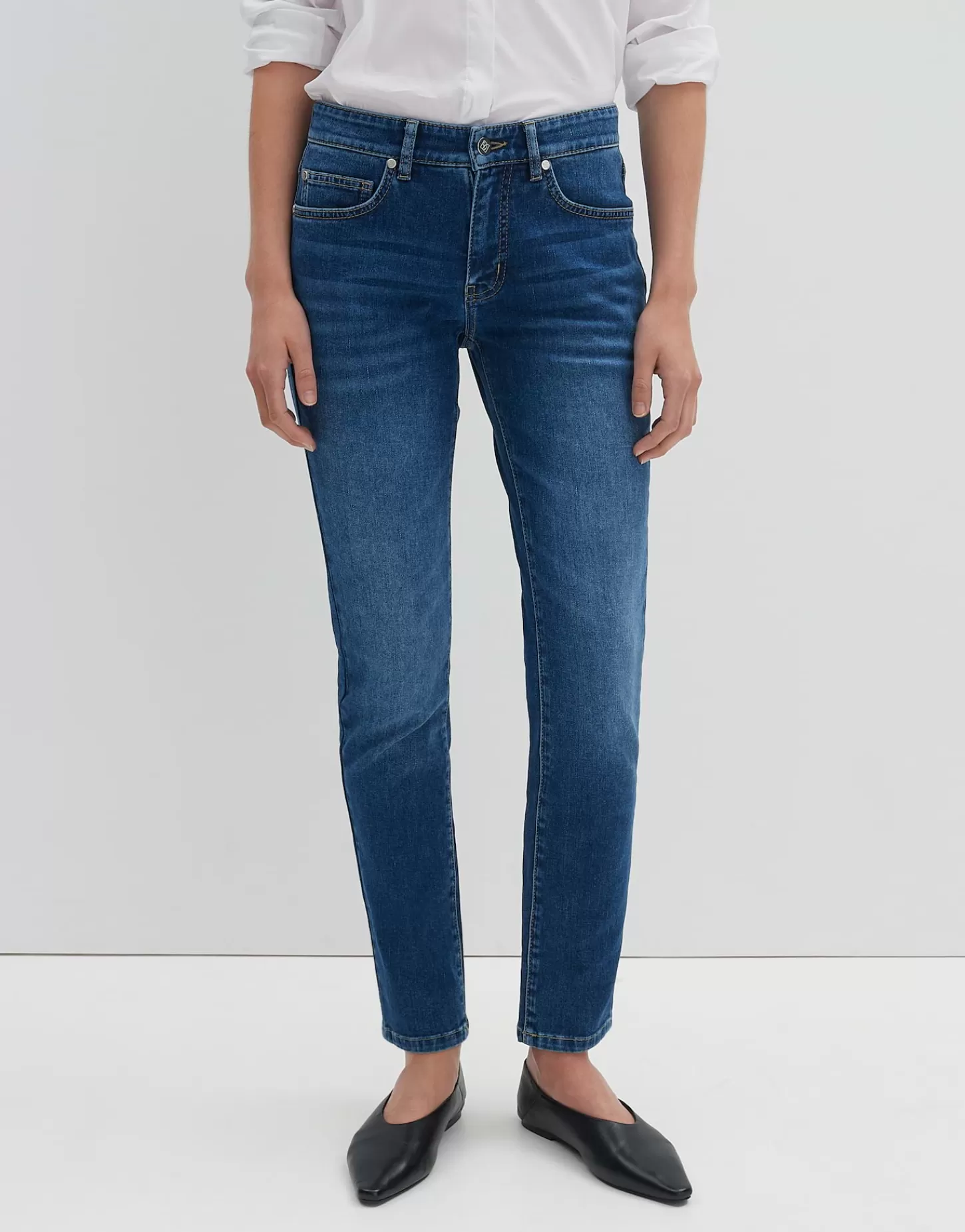DAMES OPUS Slim Jeans Catia Iconic Blauw Online Bestellen