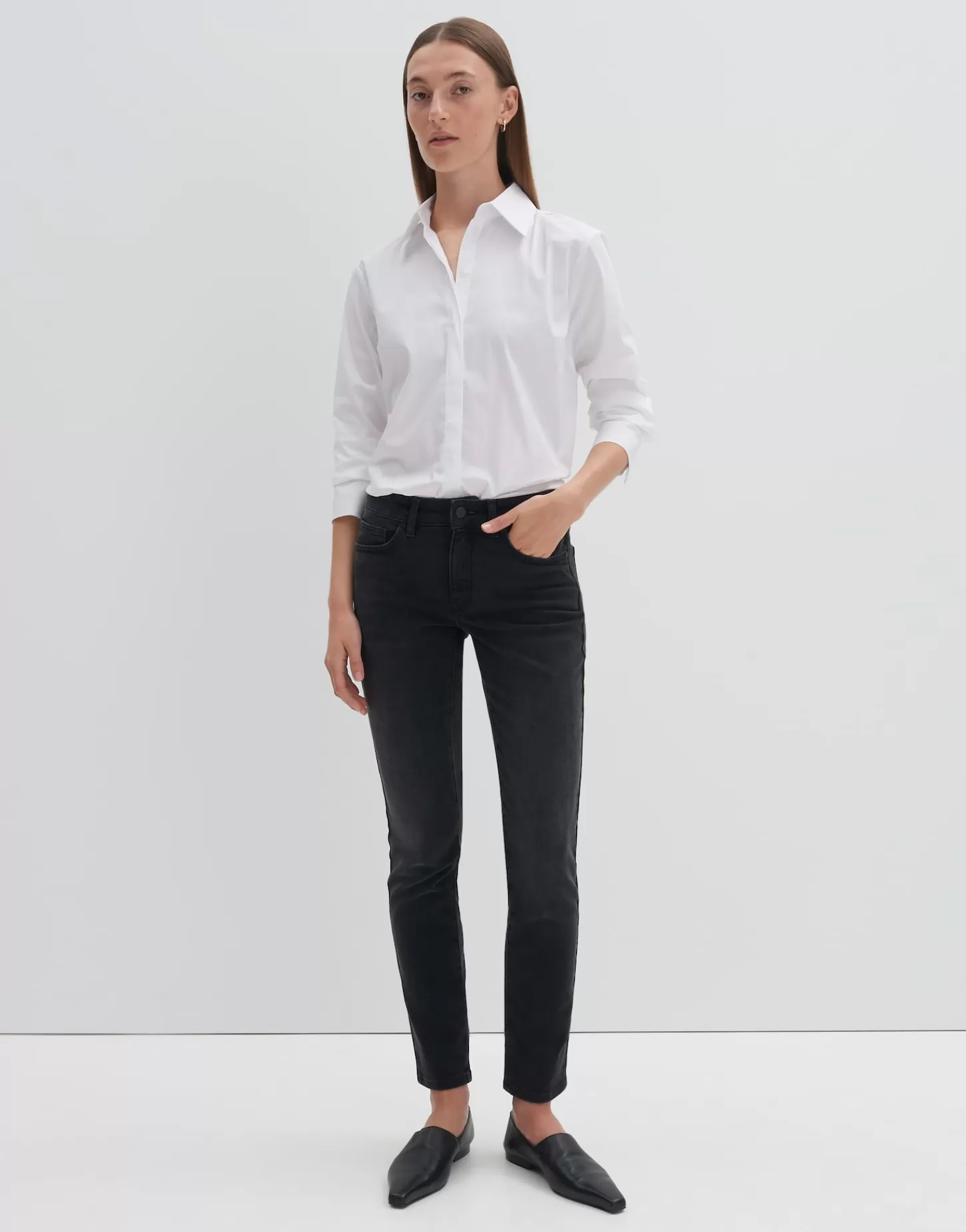 DAMES OPUS Slim Jeans Catia Iconic Zwart Online Bestellen