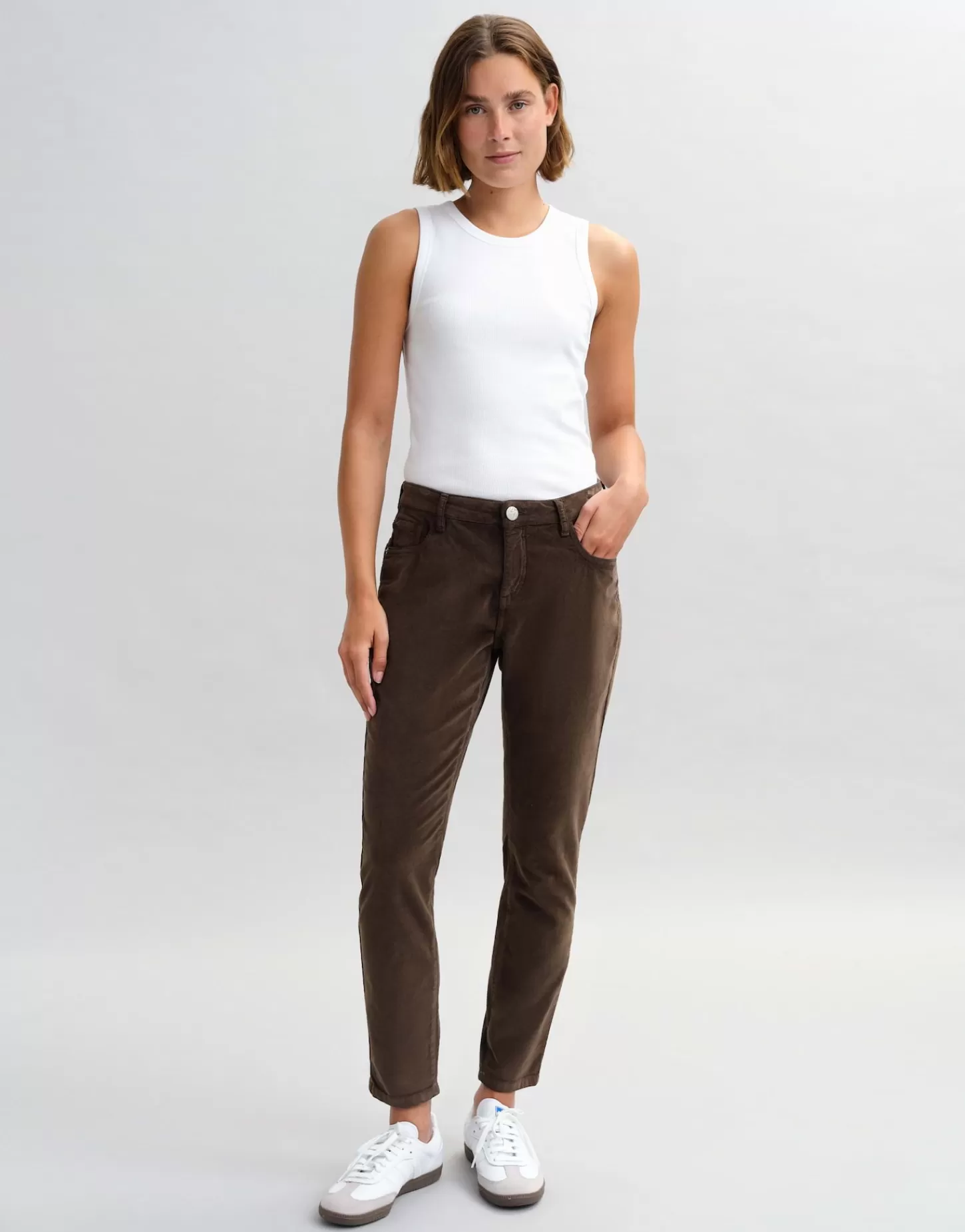 DAMES OPUS Slim Jeans Evita Glazed Bruin Online Bestellen