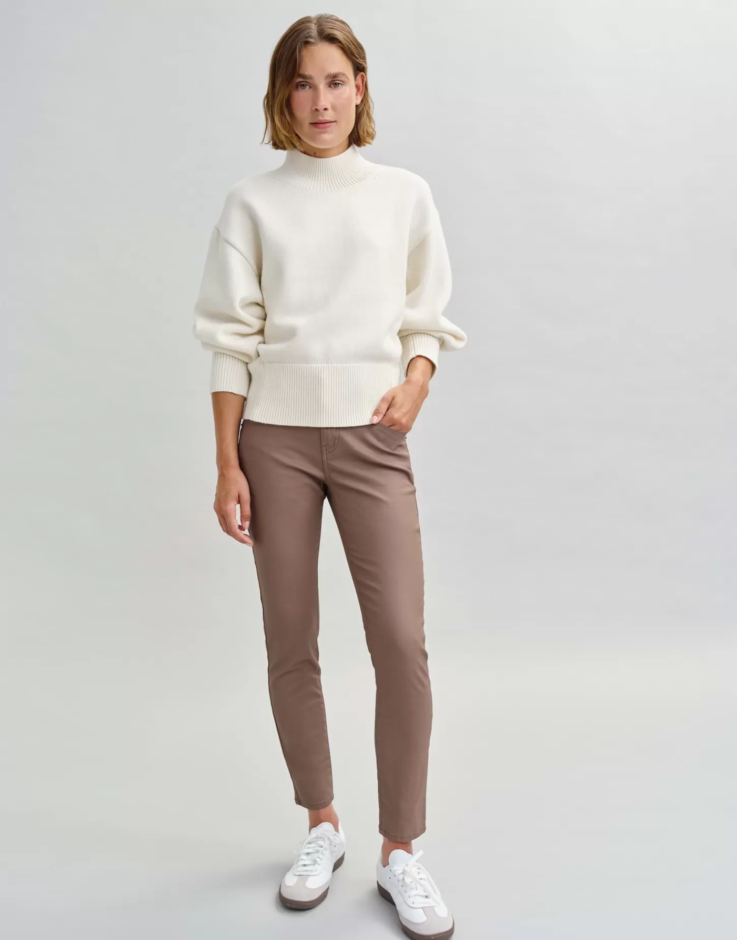 DAMES OPUS Slim Jeans Evita Remix Bruin Online Bestellen
