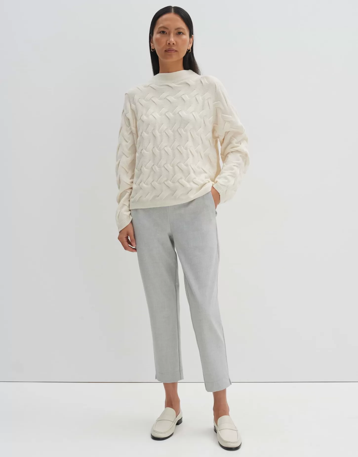 DAMES OPUS Slip-on Broek Charlie Utility Grijs Online Bestellen