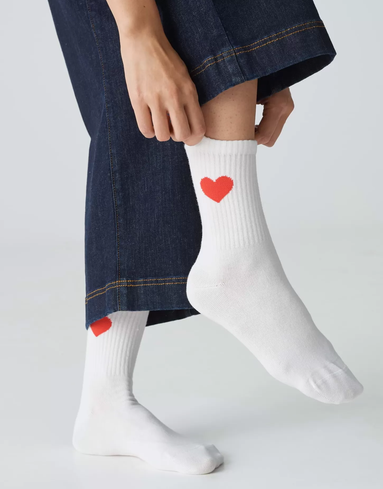 DAMES OPUS Sok Yennis Heart Wit Online Bestellen