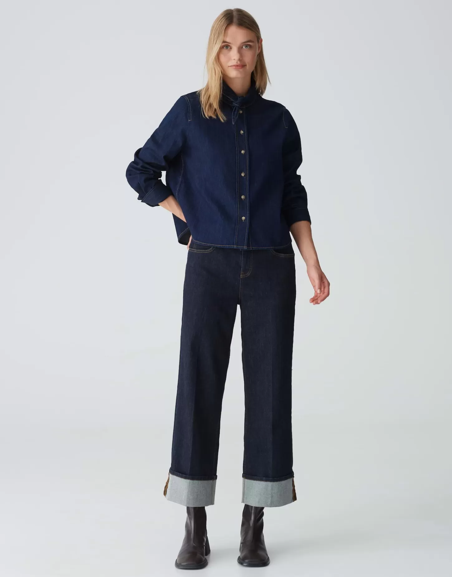 DAMES OPUS Spijkerblouse Farilla Blauw Online Bestellen