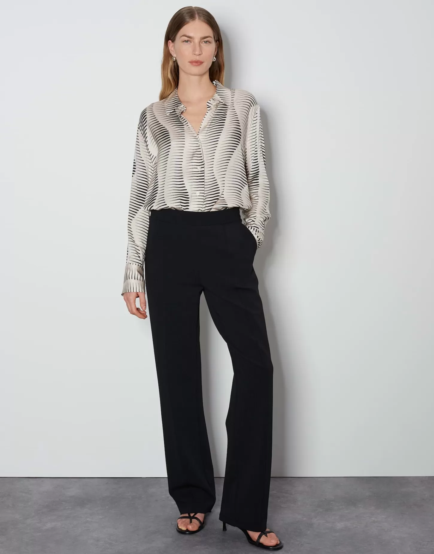 DAMES OPUS Sweatpants Cenya Texture Zwart Online Bestellen