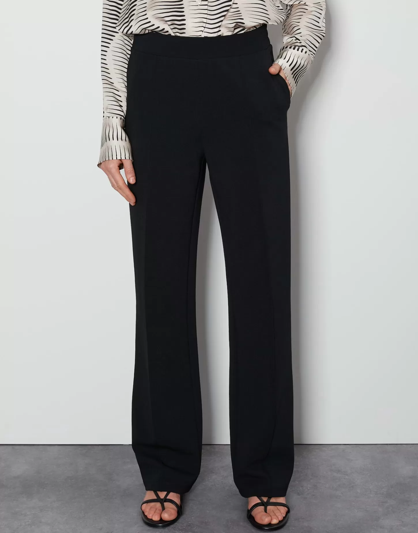 DAMES OPUS Sweatpants Cenya Texture Zwart Online Bestellen