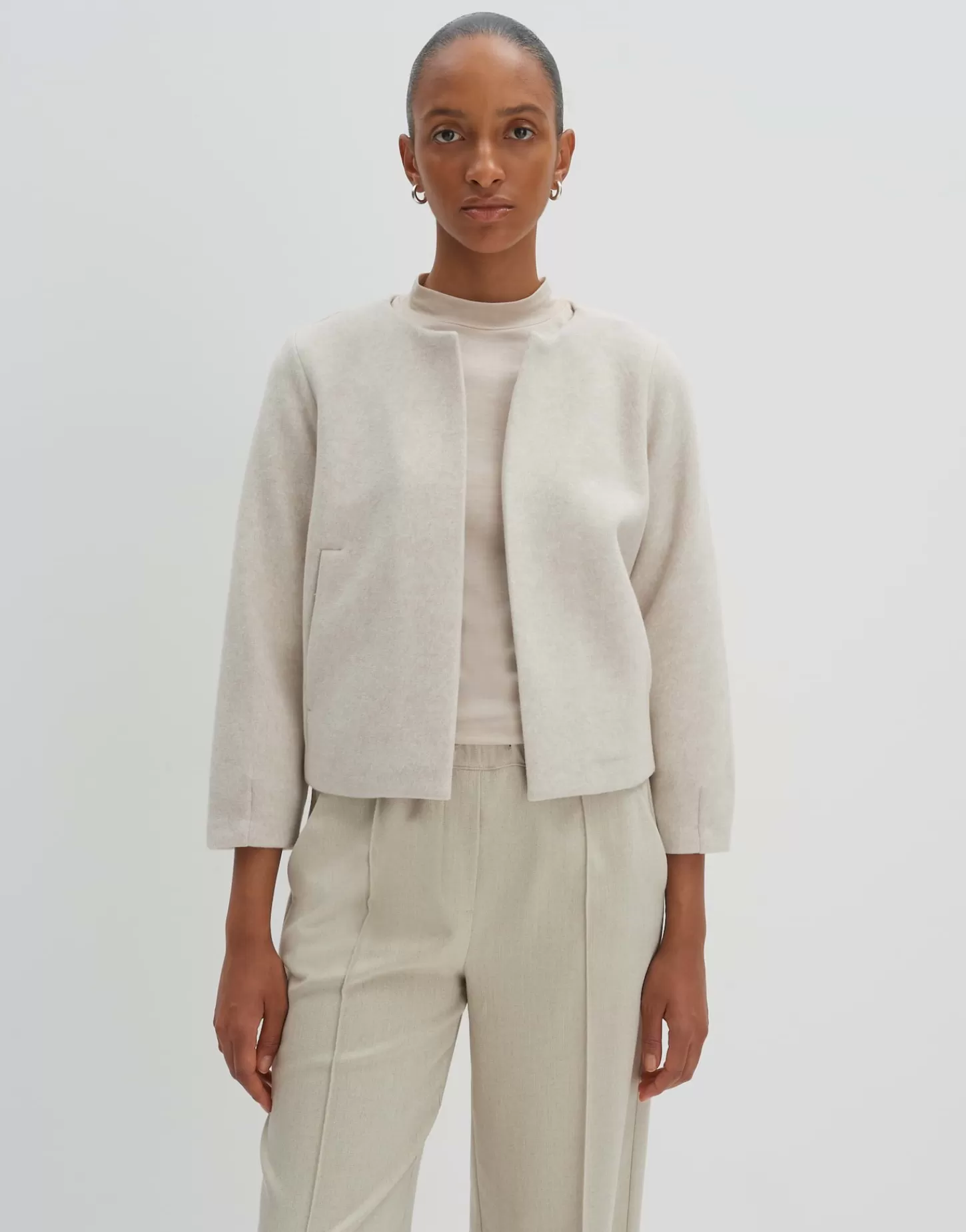 DAMES OPUS Sweatvest Utina Beige Online Bestellen