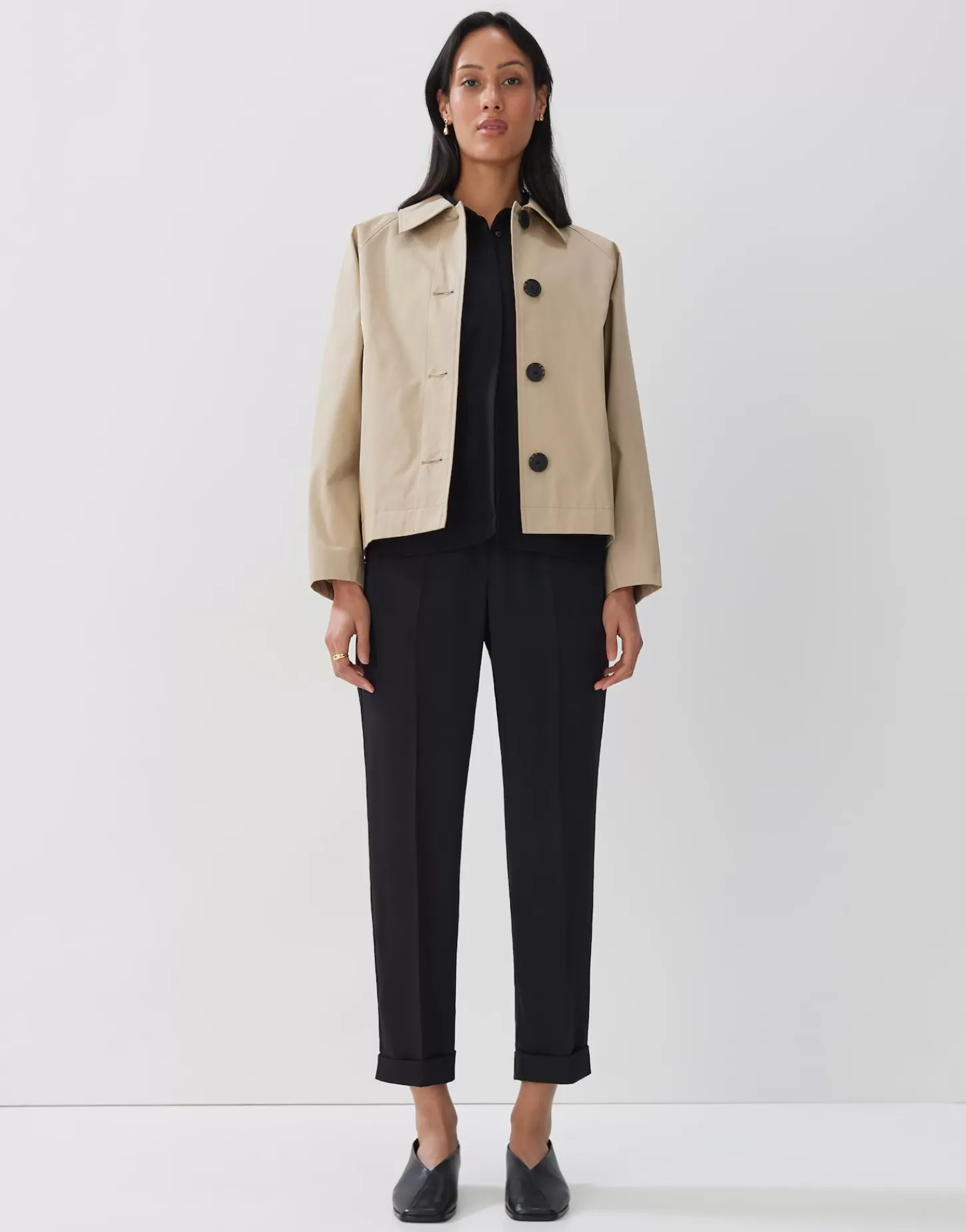 DAMES OPUS Trench Jas Vanami Beige Online Bestellen