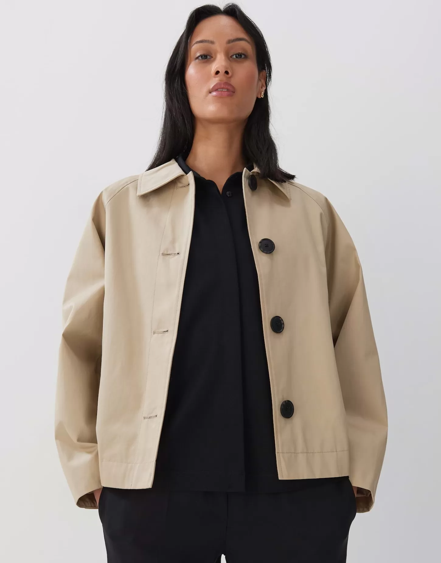 DAMES OPUS Trench Jas Vanami Beige Online Bestellen
