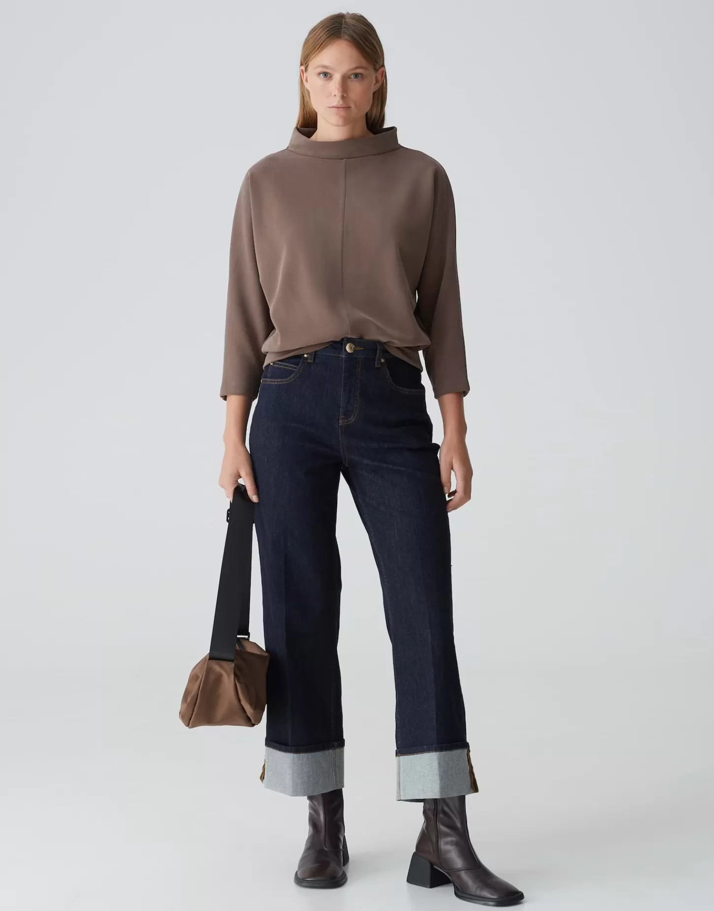 DAMES OPUS Trui Gepita Bruin Online Bestellen