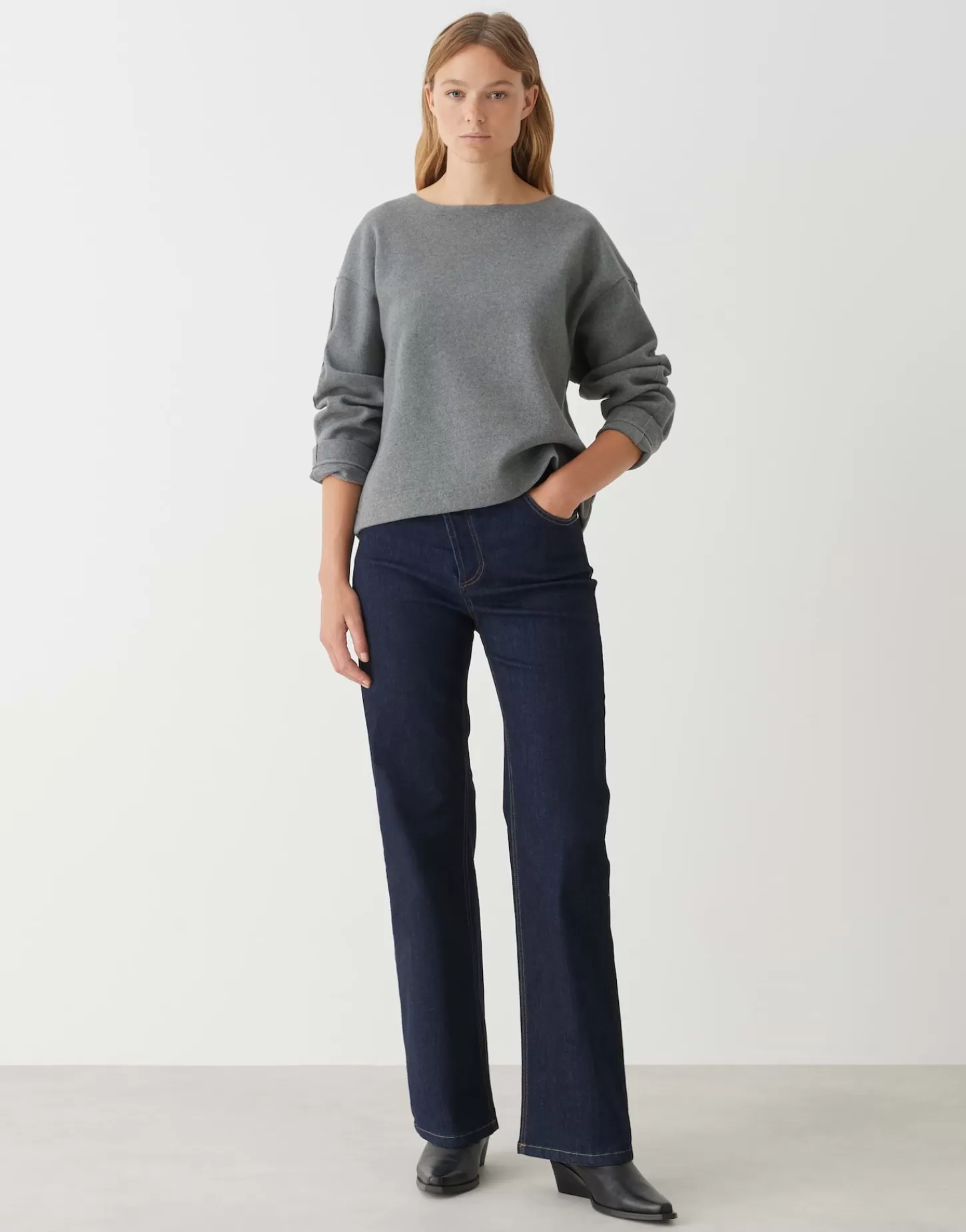 DAMES OPUS Trui Gudila Grijs Online Bestellen