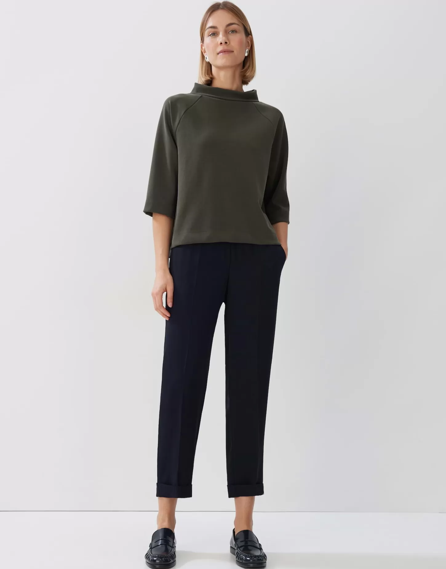 DAMES OPUS Trui Unoa Cropped Groen Online Bestellen