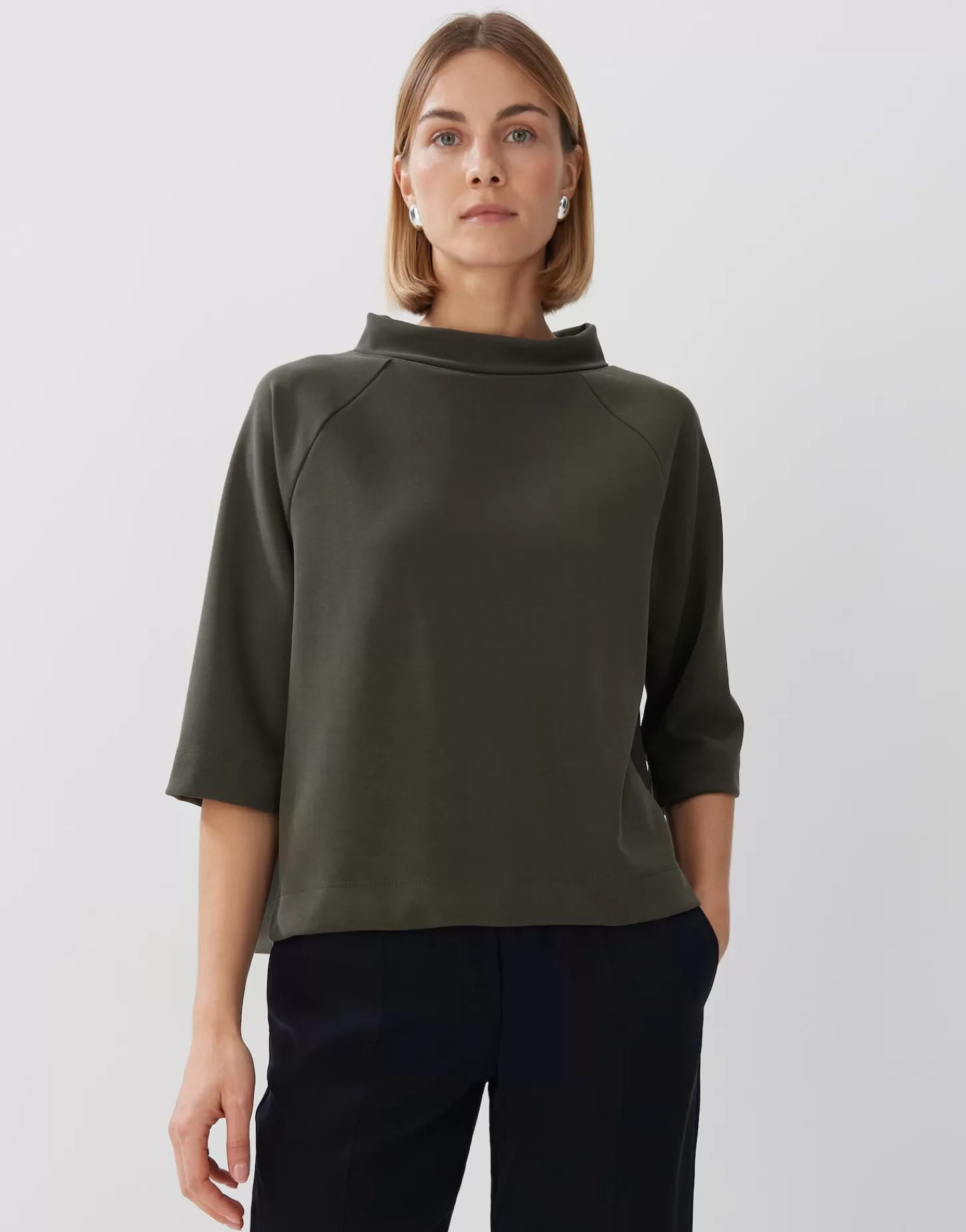 DAMES OPUS Trui Unoa Cropped Groen Online Bestellen