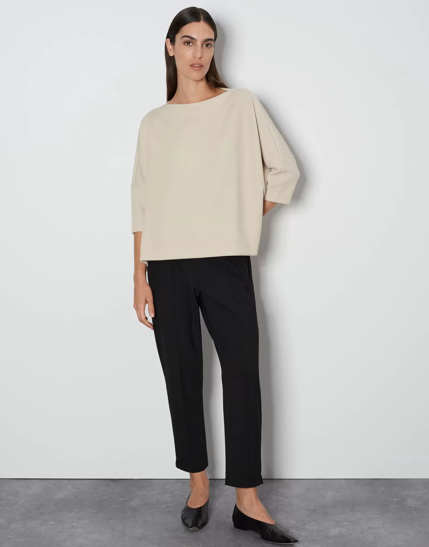 DAMES OPUS Trui Ushiny Detail Beige Online Bestellen