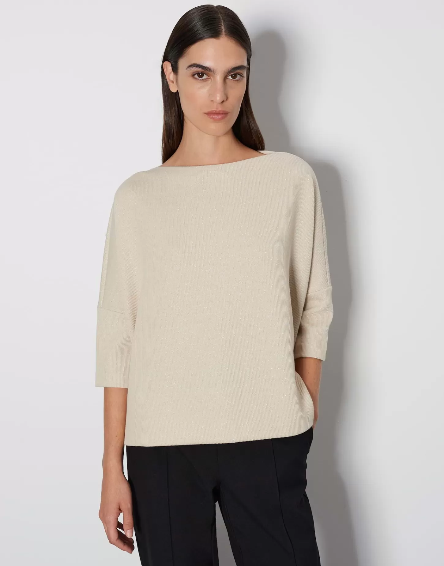 DAMES OPUS Trui Ushiny Detail Beige Online Bestellen