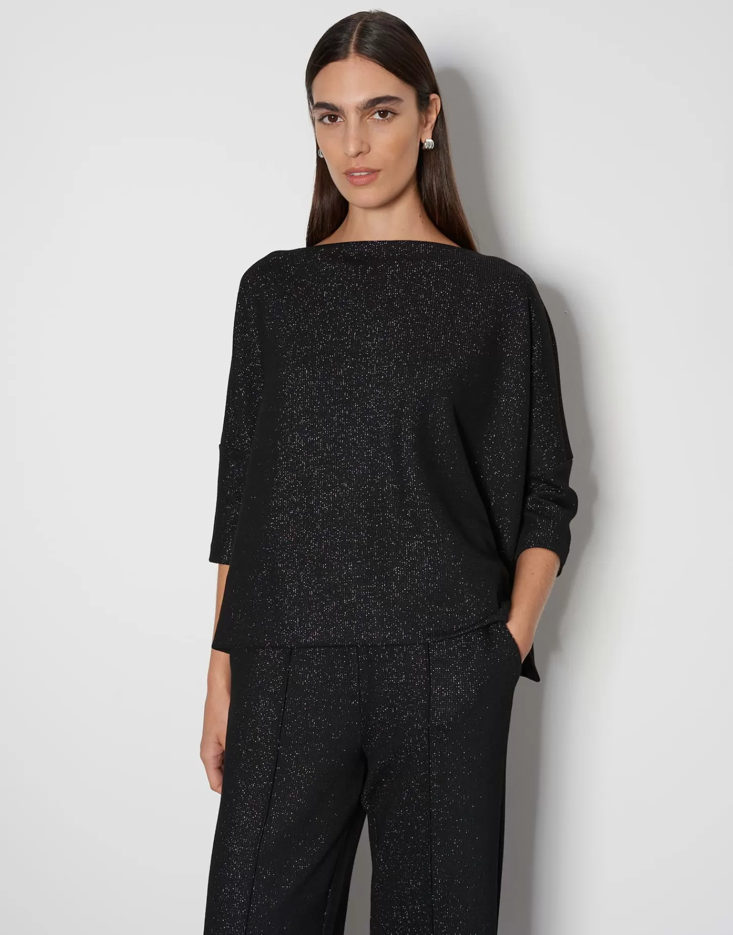 DAMES OPUS Trui Ushiny Detail Zwart Online Bestellen