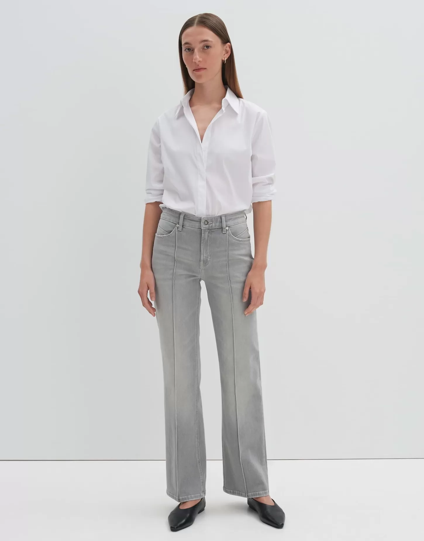 DAMES OPUS Uitlopende Jeans Carie Line Grijs Online Bestellen