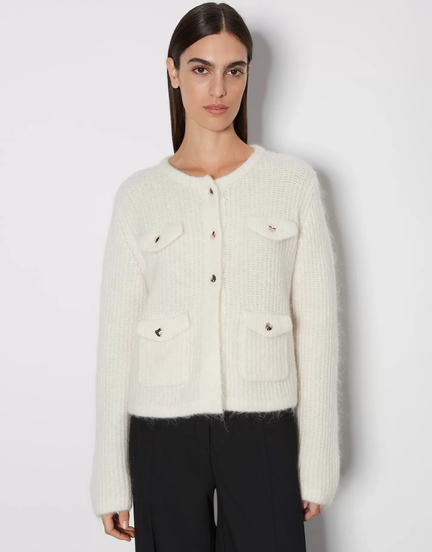DAMES OPUS Vest Tinara Detail Wit Online Bestellen