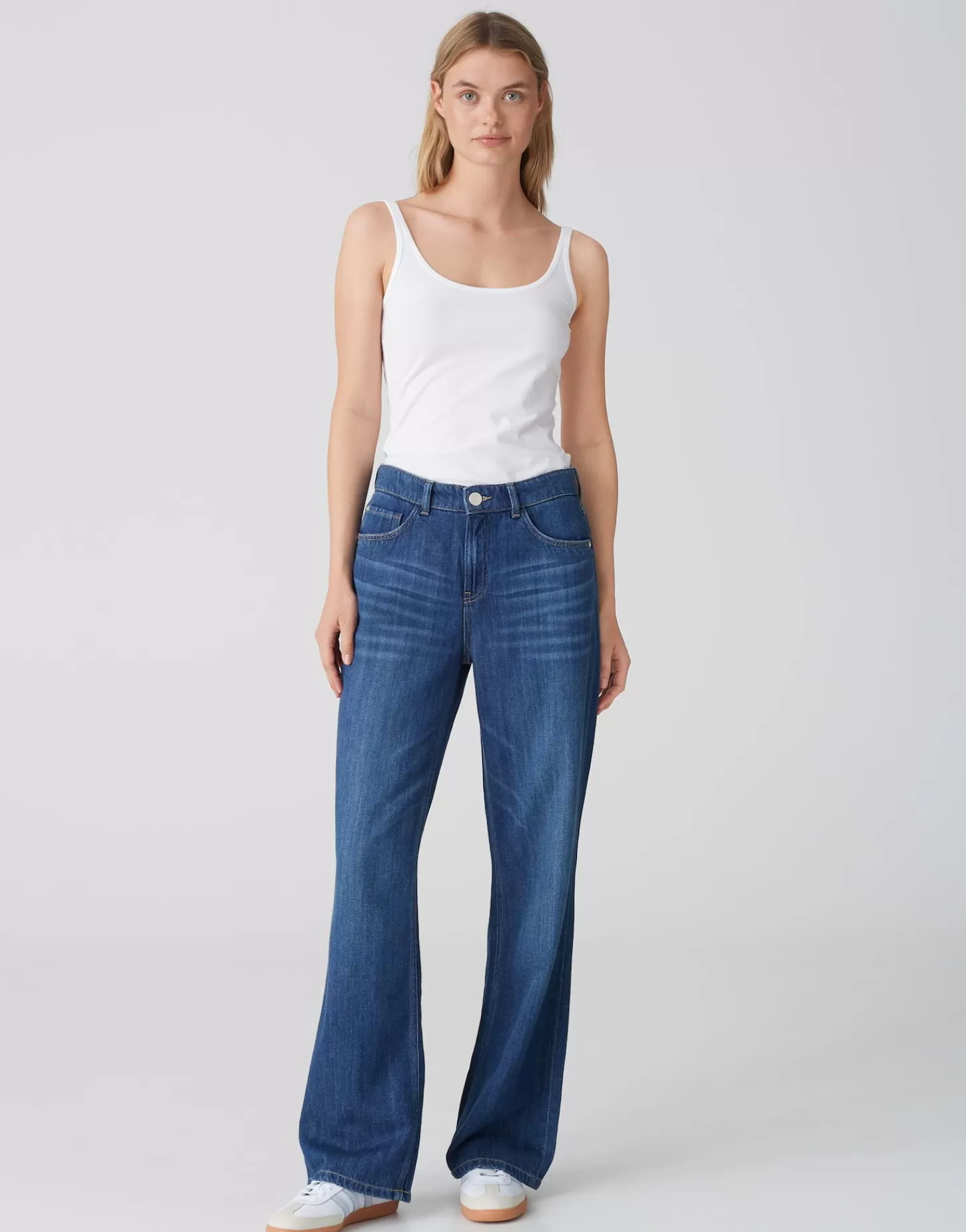 DAMES OPUS Wide Leg Jeans Maudea Blauw Online Bestellen