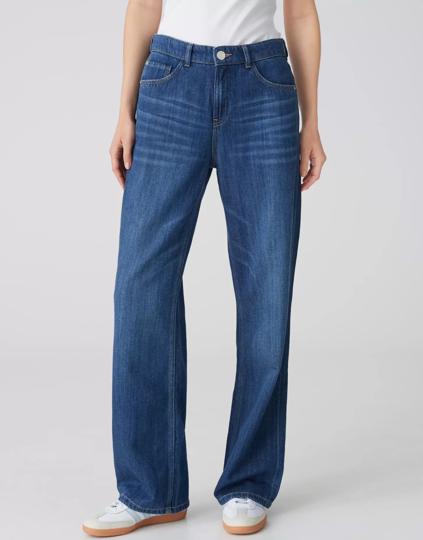 DAMES OPUS Wide Leg Jeans Maudea Blauw Online Bestellen