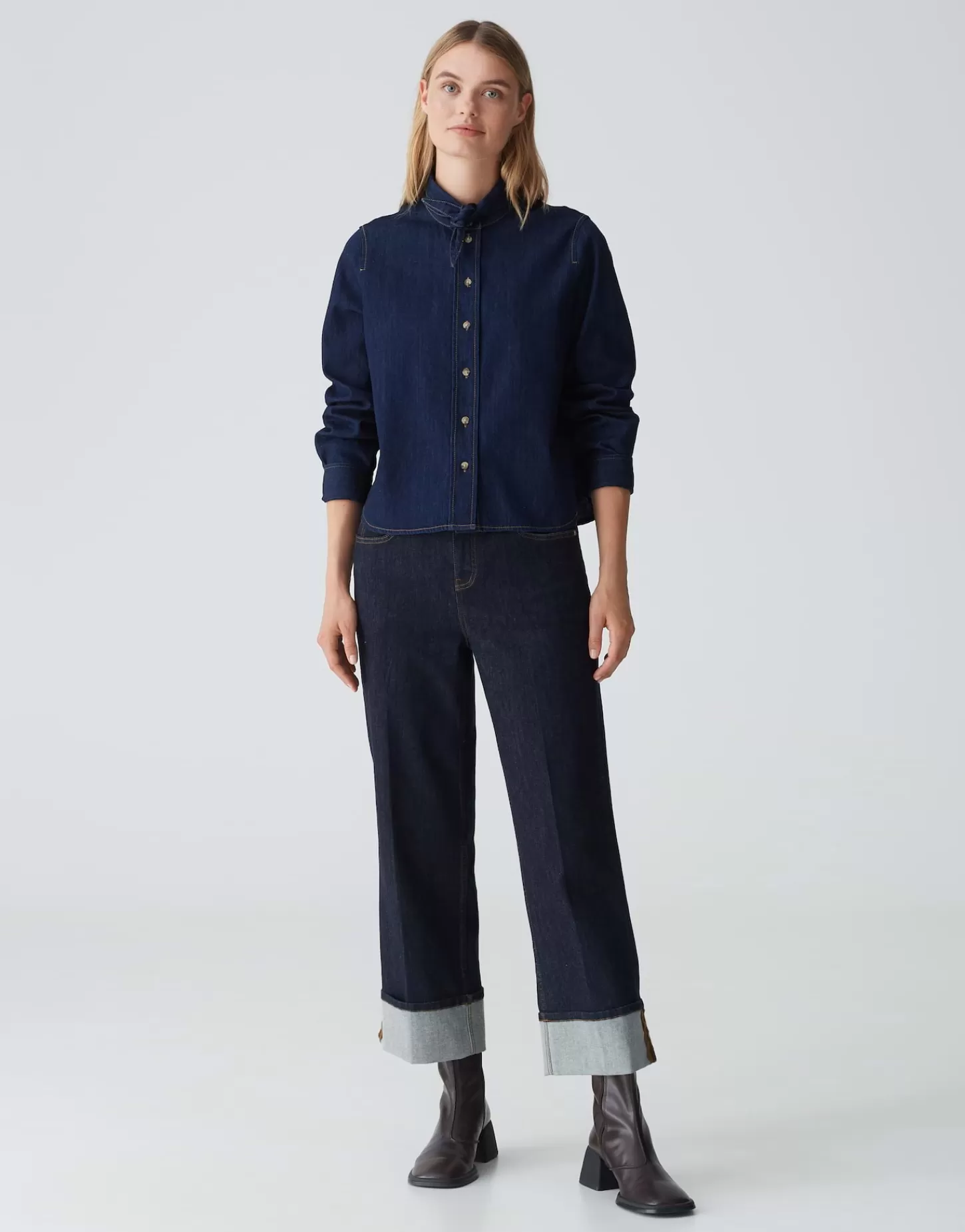 DAMES OPUS Wide Leg Jeans Mipo Blauw Online Bestellen