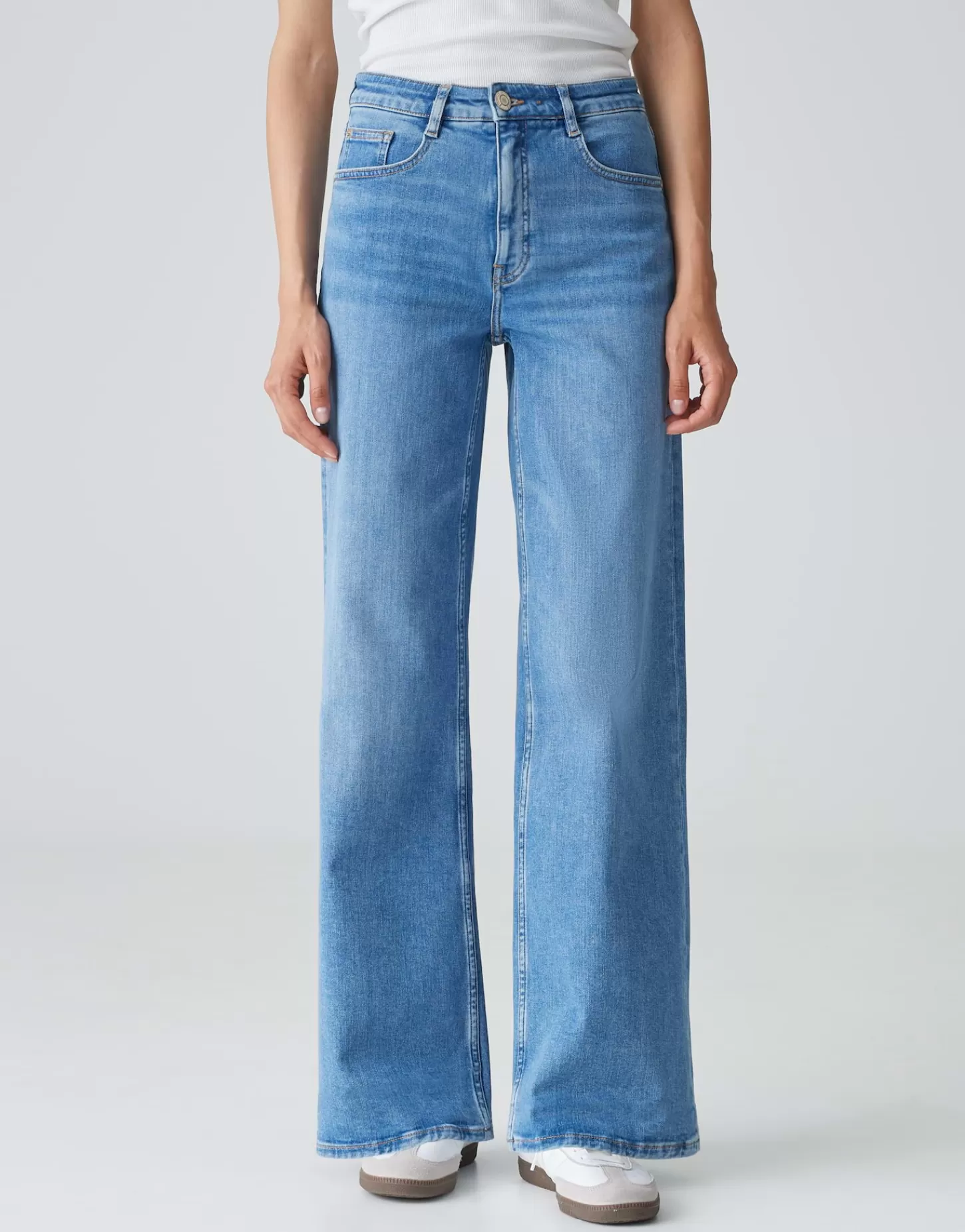 DAMES OPUS Wide Leg Jeans Miva Palazzo Blauw Online Bestellen