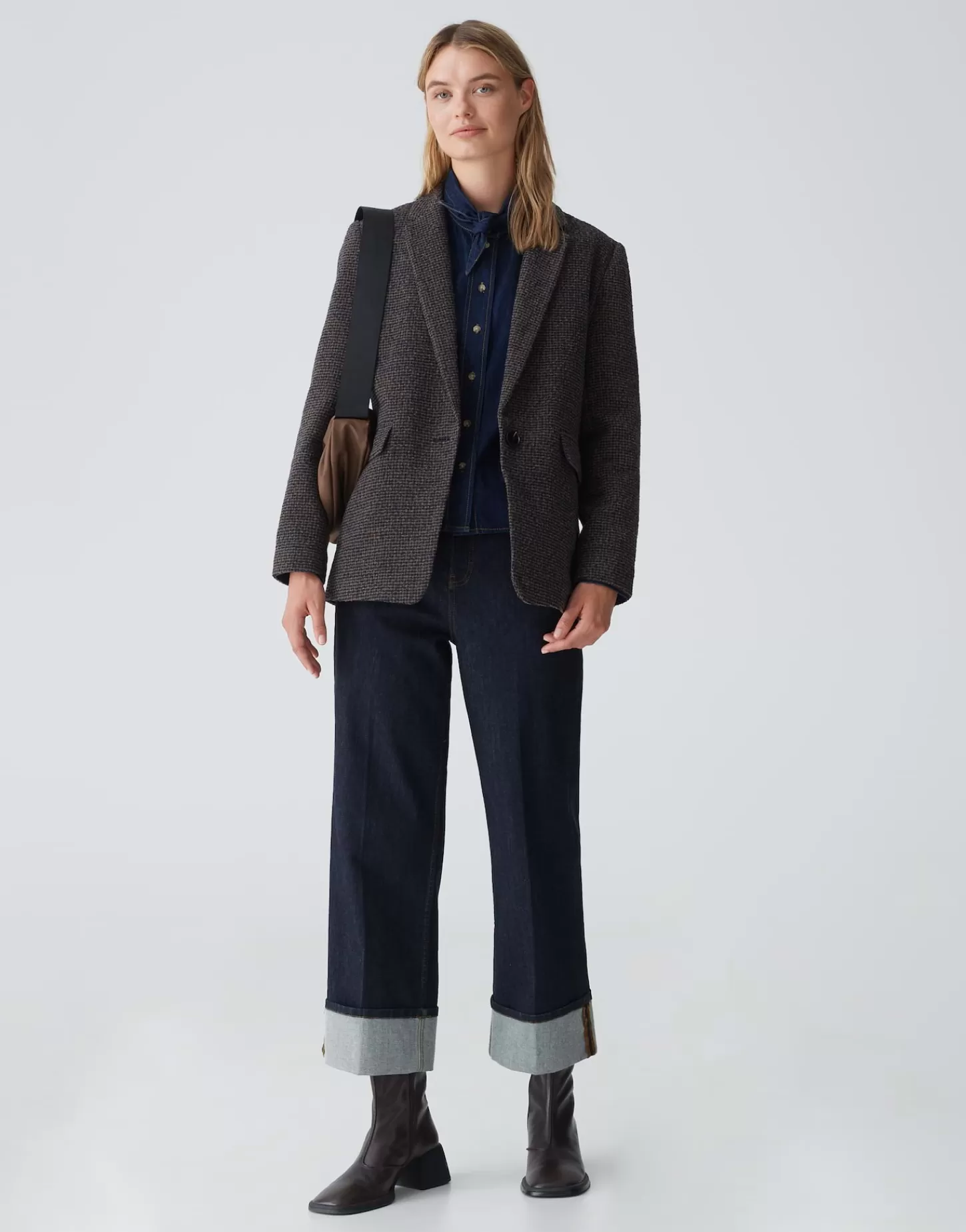DAMES OPUS Wollen Blazer Jendala Blauw Online Bestellen