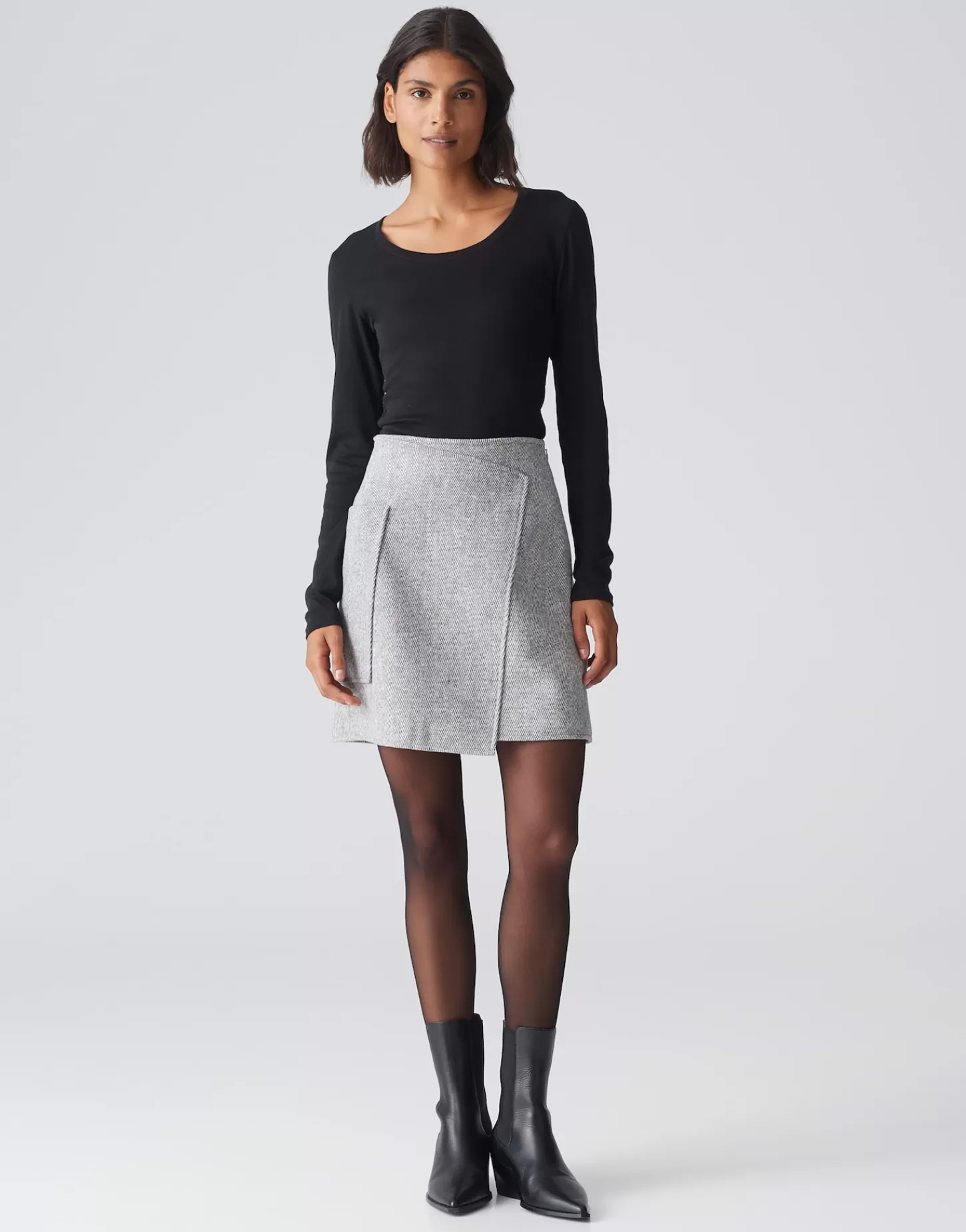 DAMES OPUS Wollen Rok Roani Grijs Online Bestellen